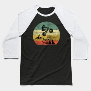 Mountain Bike Silhouette BMX MTB Downhill Gift Idea Baseball T-Shirt